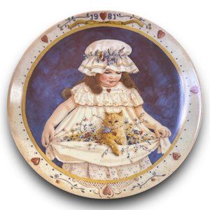 1981 Collectible Plate "HEARTS AND FLOWERS" by Jan Hagara #8828